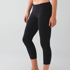 Lululemon Wunder Under Mid Rise Crop II Black Legging